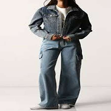 Women's denim crop jacket